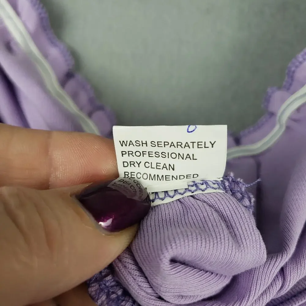 No brand ruffled hem